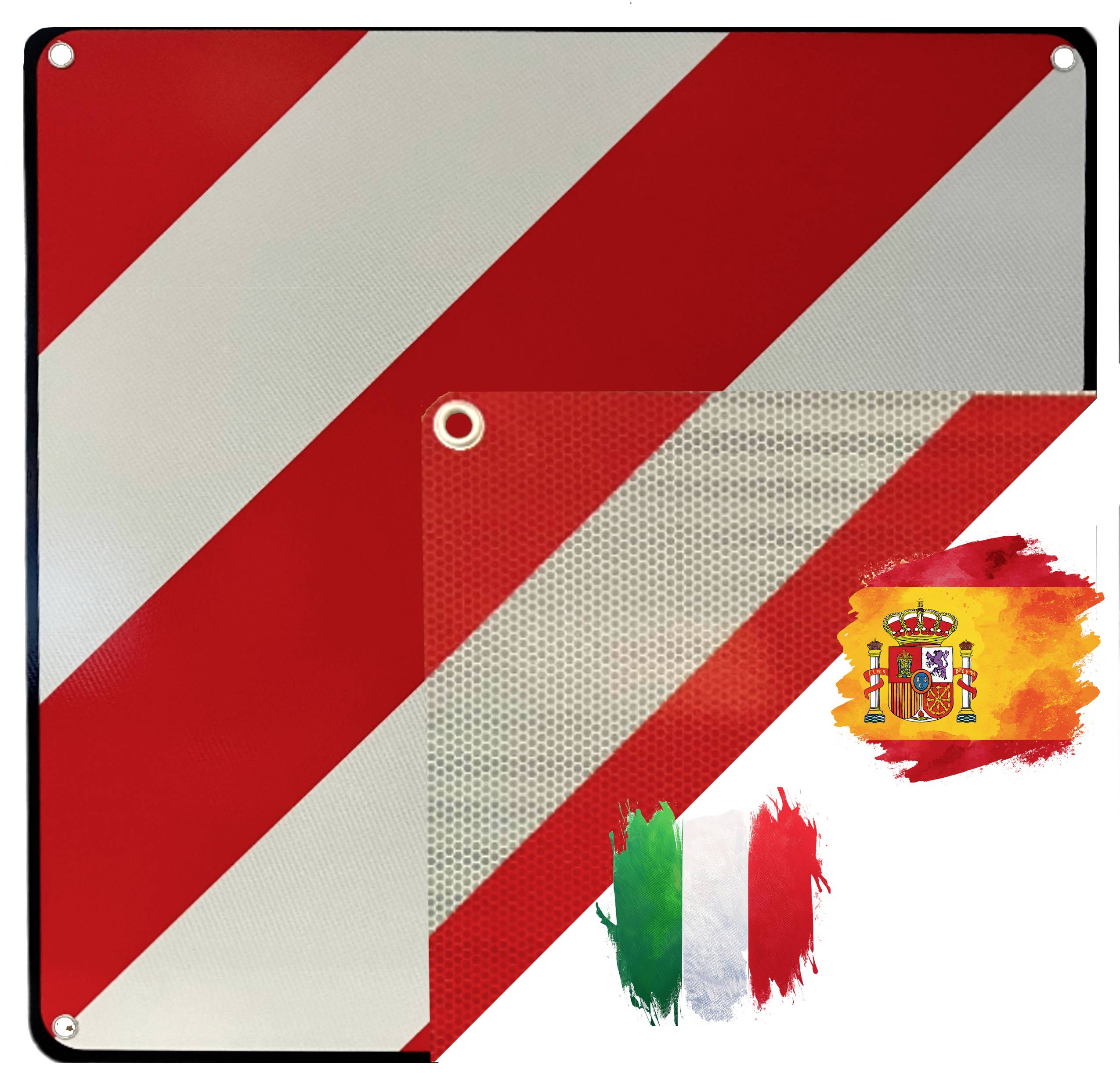 IWH 97605 Panneau d'avertissement 2-en-1 pour l'Espagne et l'Italie (L x l) 50 cm x 50 cm