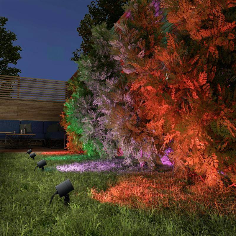 Müller-Licht tint Spot de jardin LED Flores LED intégrée 1.8 W blanc chaud, RVB