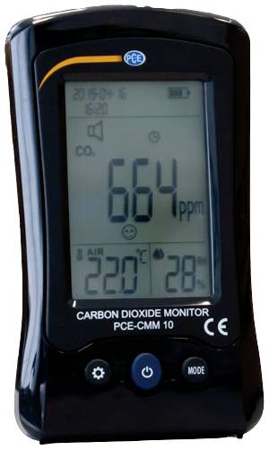 Appareil de mesure du dioxyde de carbone PCE Instruments PCE-CMM 10 température, humidité de l'air, CO2