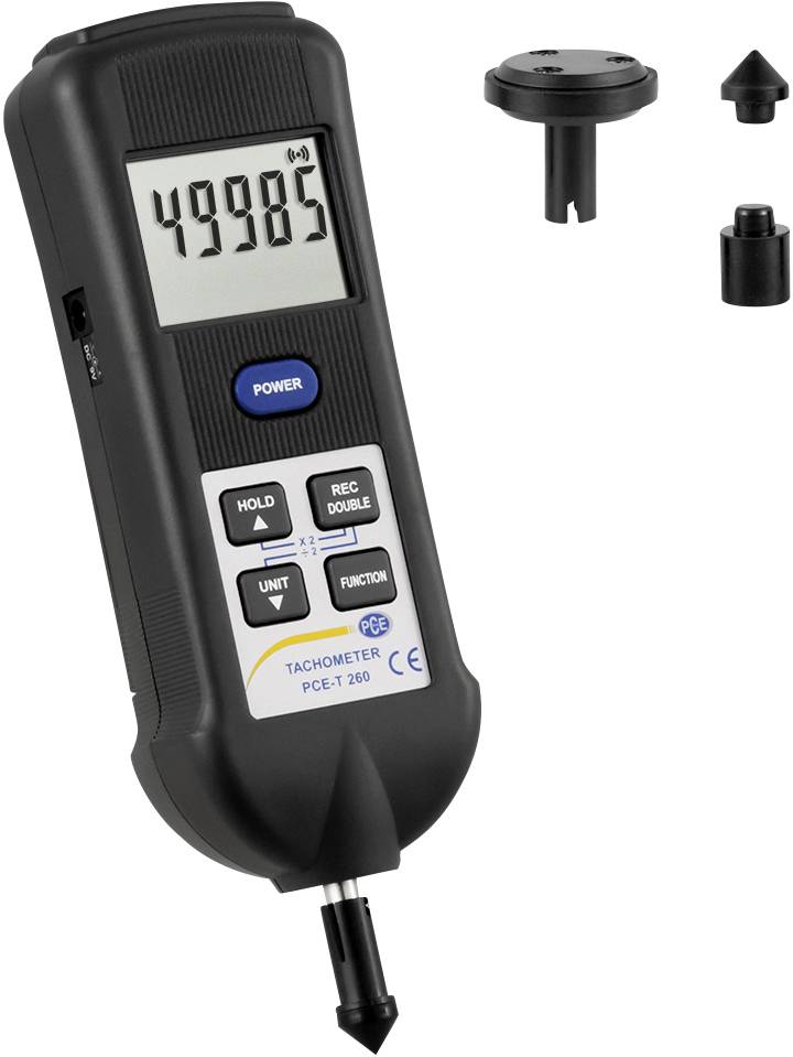 Tachymètre PCE Instruments PCE-T 260 optique, mécanique 0.5 - 19999 tr/min 5 - 99999 tr/min