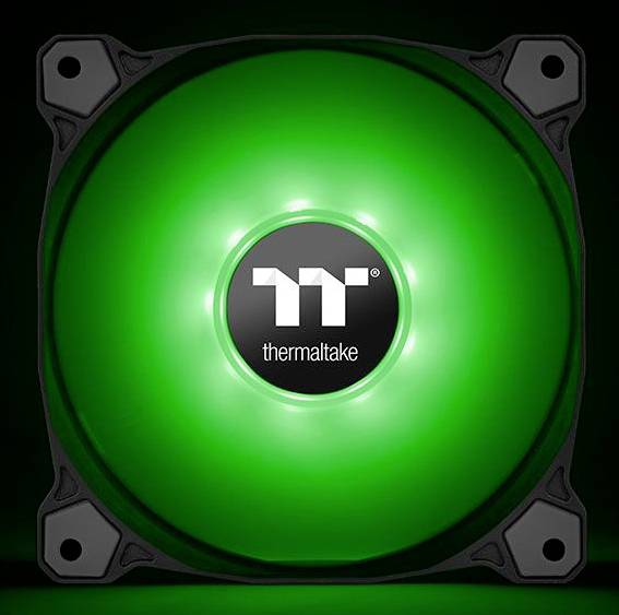 Thermaltake Pure A14 LED Ventilateur pour PC vert (l x H x P) 140 x 140 x 25 mm