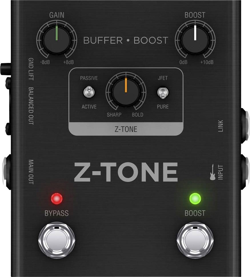 IK Multimedia Z-Tone Buffer Boost Pédale d'effet pour guitare booster