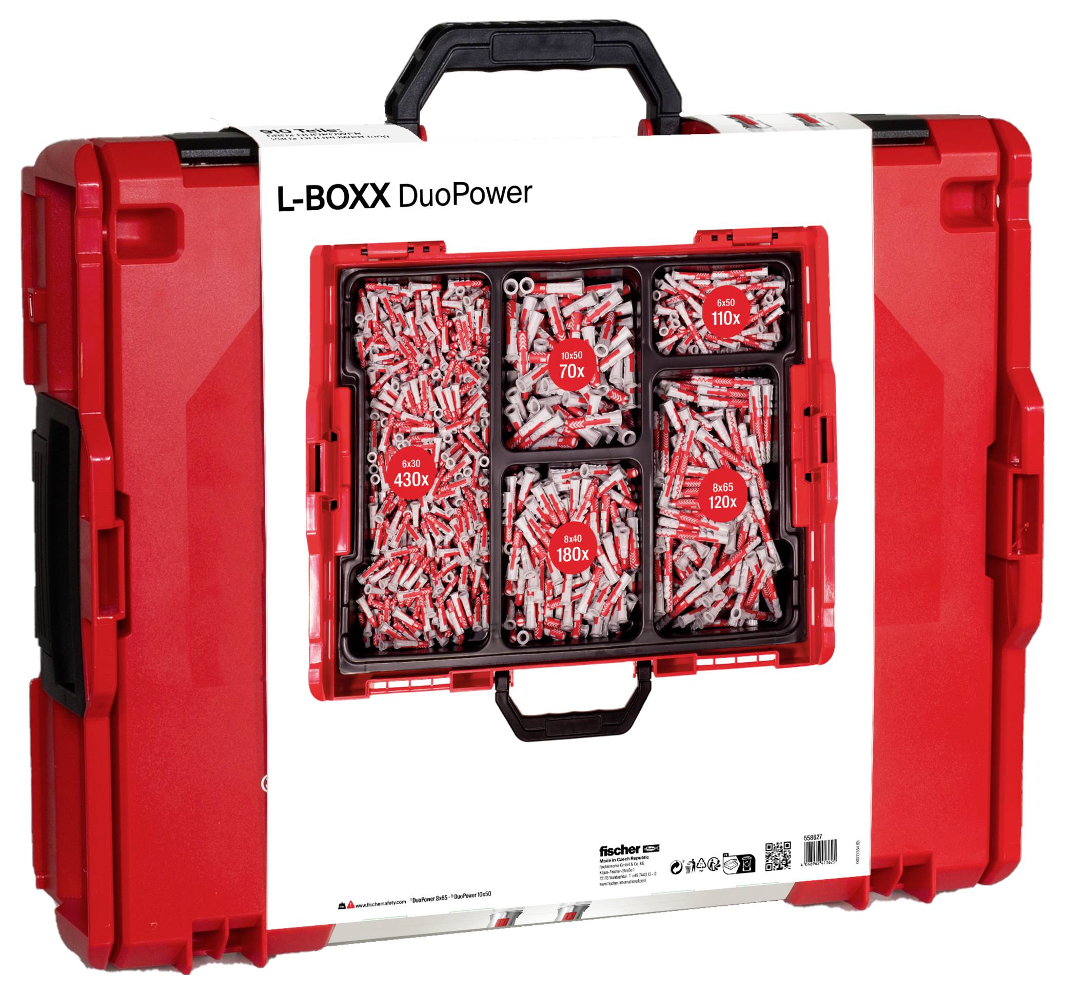 Fischer 558627 DUOPOWER Dübel-Sortimentsbox 910 parties