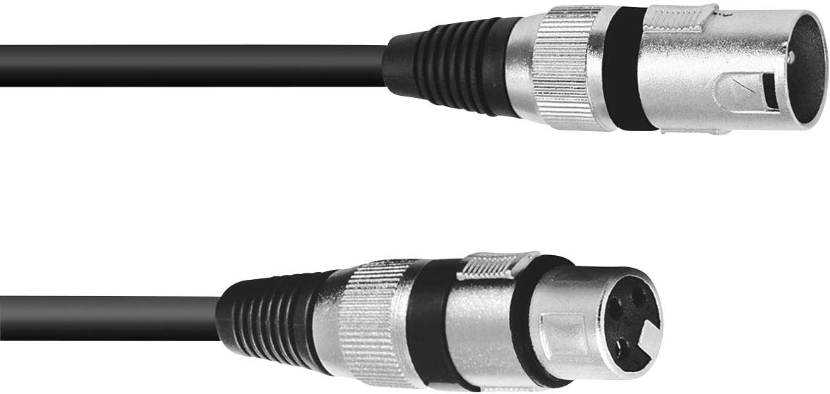 Omnitronic 3022075B XLR Câble de liaison [1x XLR mâle 3 pôles - 1x XLR femelle 3 pôles] 0.20 m noir