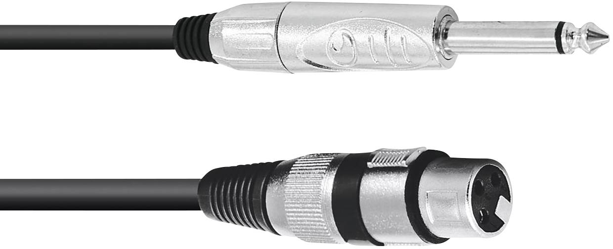 Omnitronic 30225170 XLR Câble adaptateur [1x XLR femelle 3 pôles - 1x Jack mâle 6,3 mm (mono)] 5.00 m noir