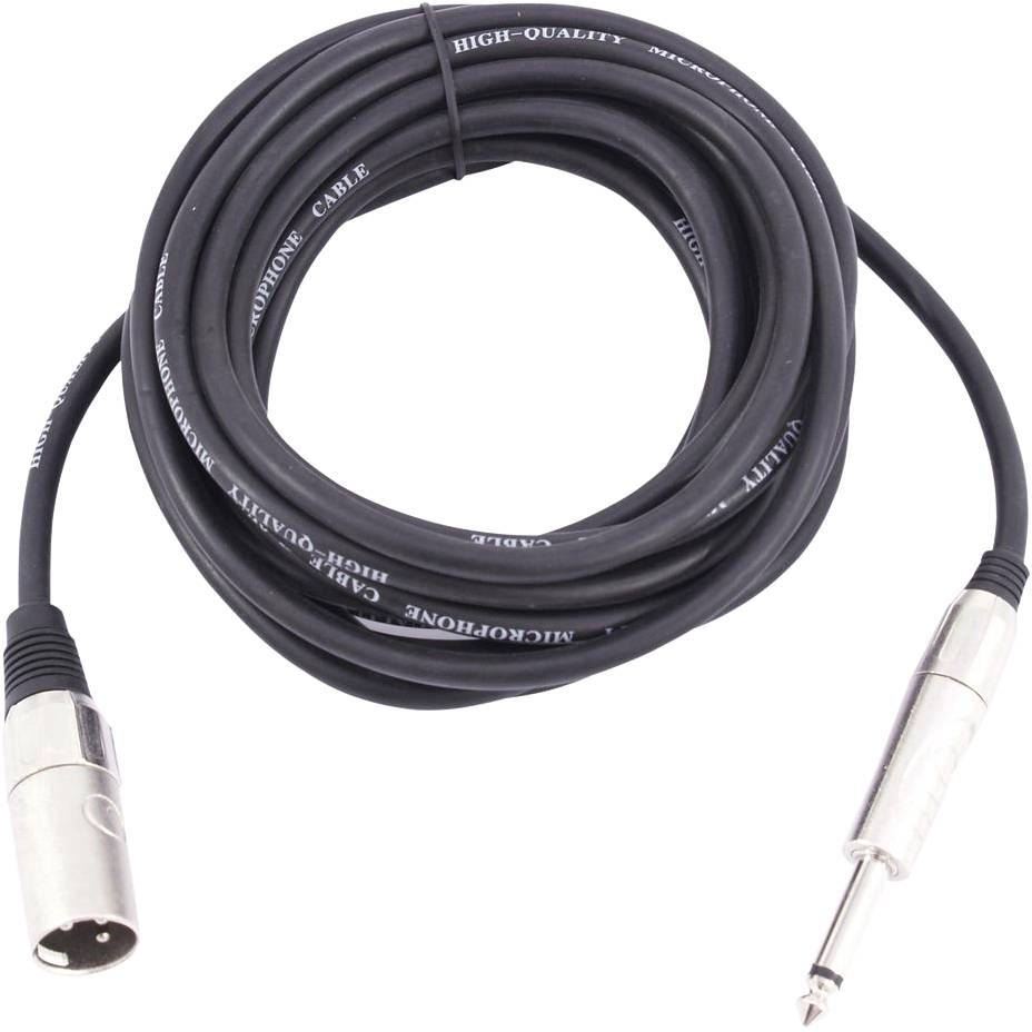 Omnitronic 3022519D XLR Câble adaptateur [1x XLR mâle 3 pôles - 1x Jack mâle 6,3 mm (mono)] 10.00 m noir