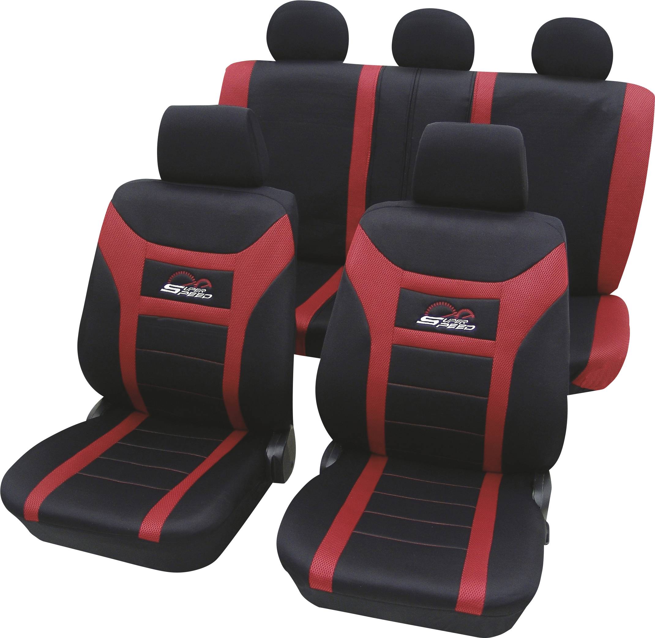 HP Autozubehör 22927 Housse de siège polyester rouge siège conducteur, siège passager, siège arrière