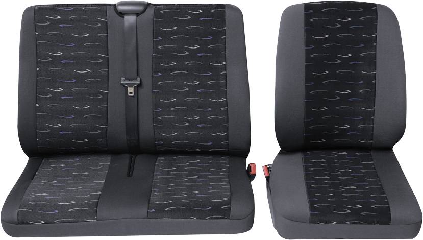 HP Autozubehör 22905 Schonbezug Transporter Profi2 1E+1D Housse de siège polyester bleu siège conducteur, siège passager, double