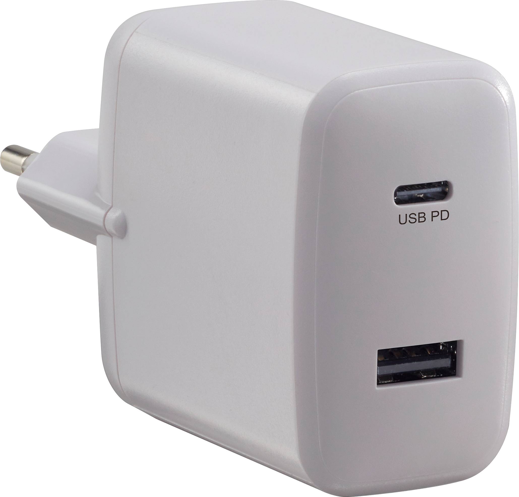 VOLTCRAFT UC-2ACX001 Chargeur USB 32 W 1x USB-A, 1x USB-C® Power Delivery blanc intérieure USB Power Delivery (USB-PD)