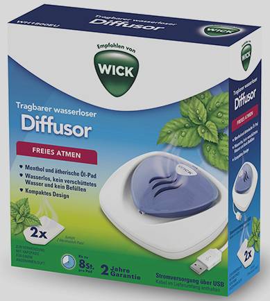 Wick WH1800EU Purificateur et diffuseur d'arômes 1 pc(s) blanc-bleu