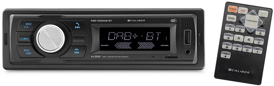 Autoradio Caliber RMD033DAB-BT tuner DAB+, kit mains libres bluetooth, avec télécommande, avec antenne DAB