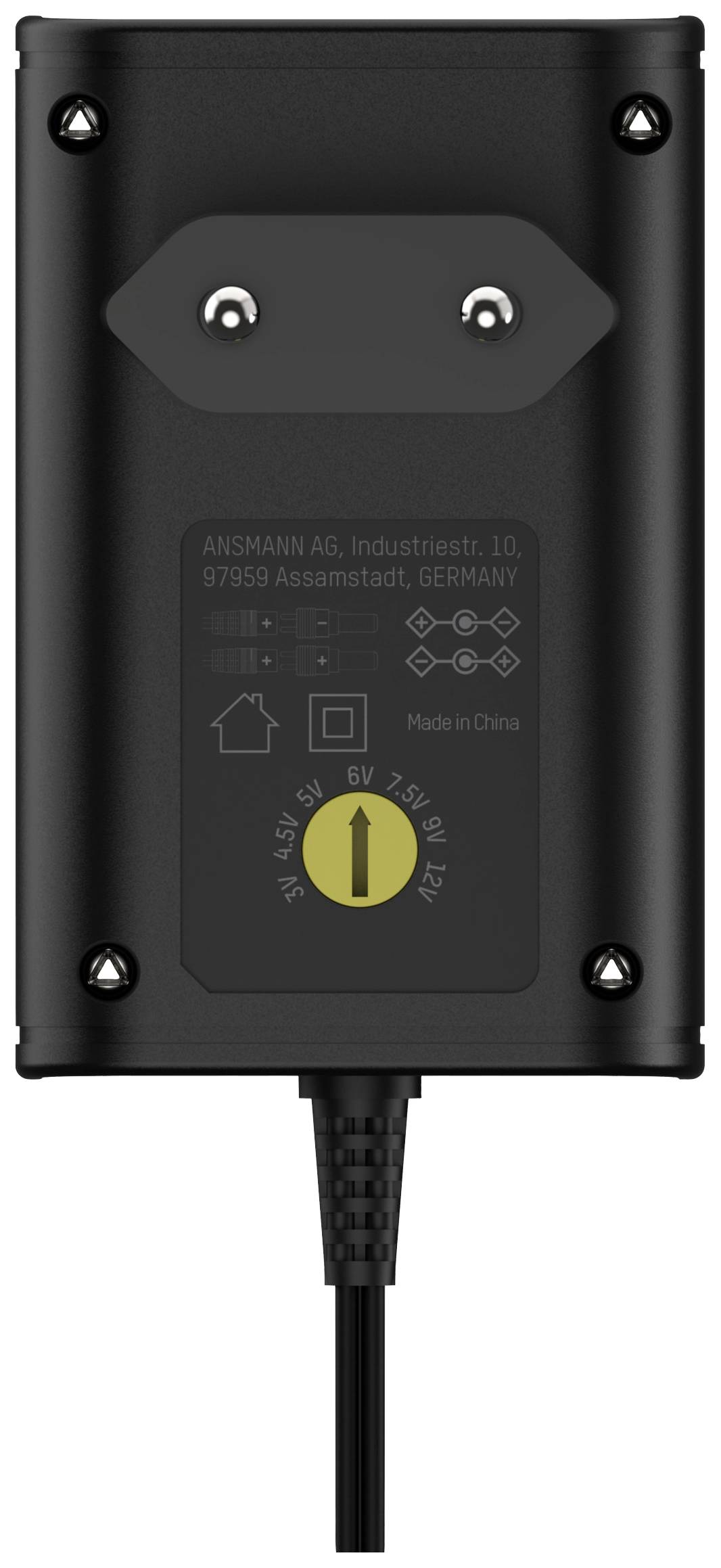 Ansmann 1201-0023 Bloc d'alimentation réglable 12 V/DC, 9 V/DC, 7.5 V/DC, 6 V, 4.5 V/DC, 3 V 1000 mA 12 W