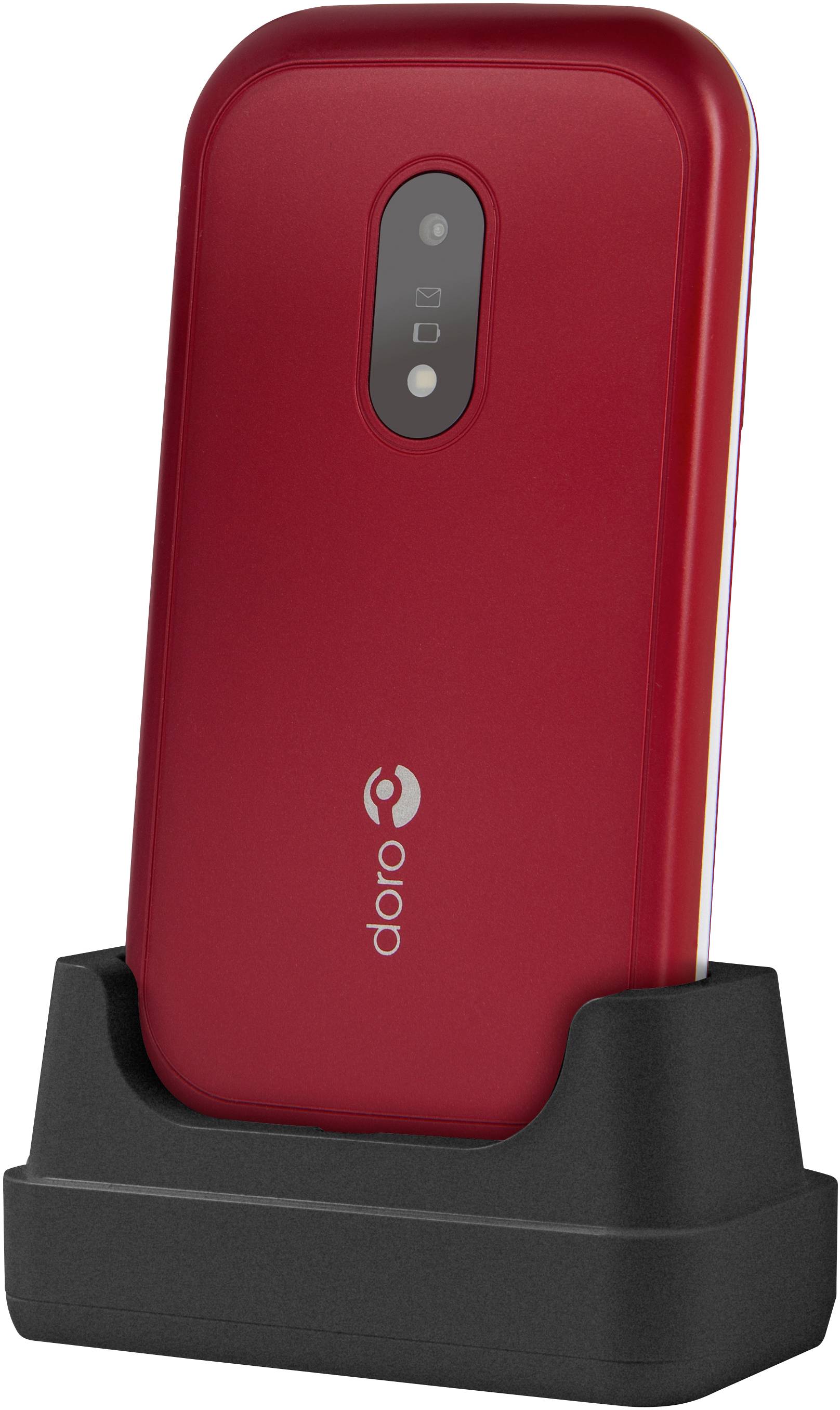 doro 6040 Téléphone portable pour séniors rouge