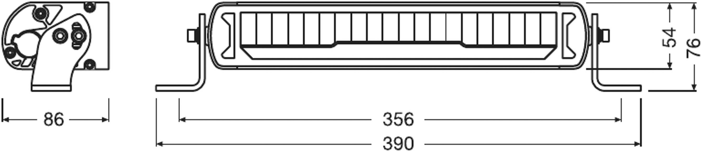 Osram Automotive Feu de route LEDDL110-CB LEDDL110-CB LED avant (L x l x H) 54 x 390 x 86 mm