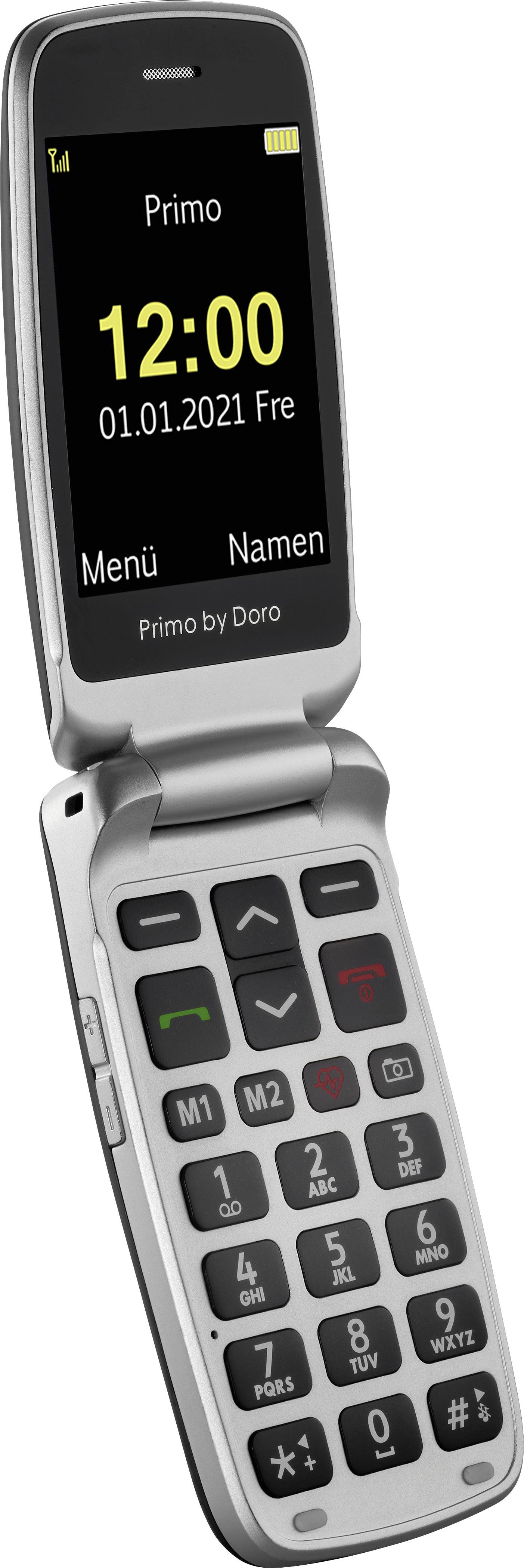 Primo by DORO 418 Téléphone portable pour séniors rouge