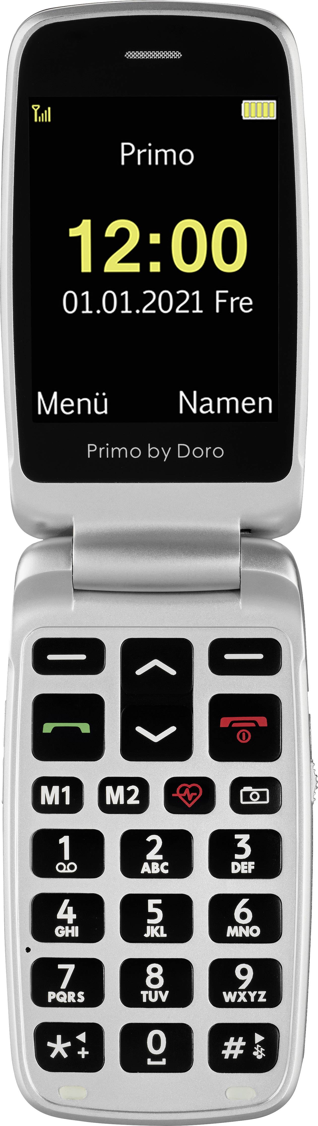 Primo by DORO 418 Téléphone portable pour séniors rouge