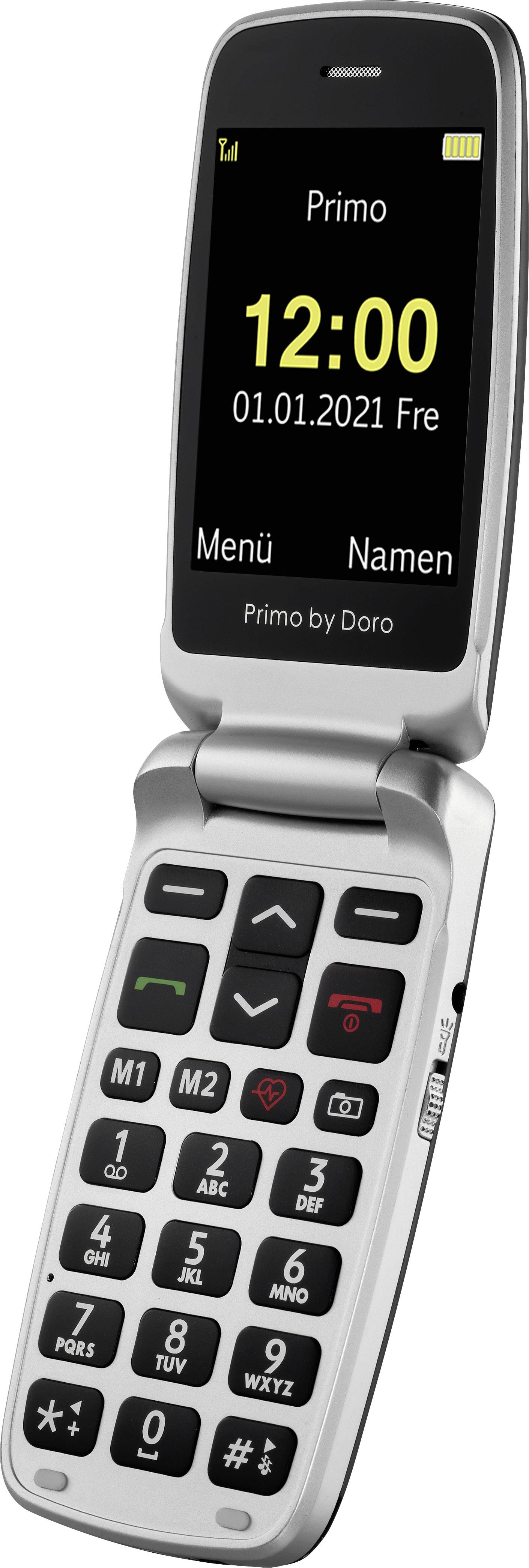 Primo by DORO 418 Téléphone portable pour séniors rouge