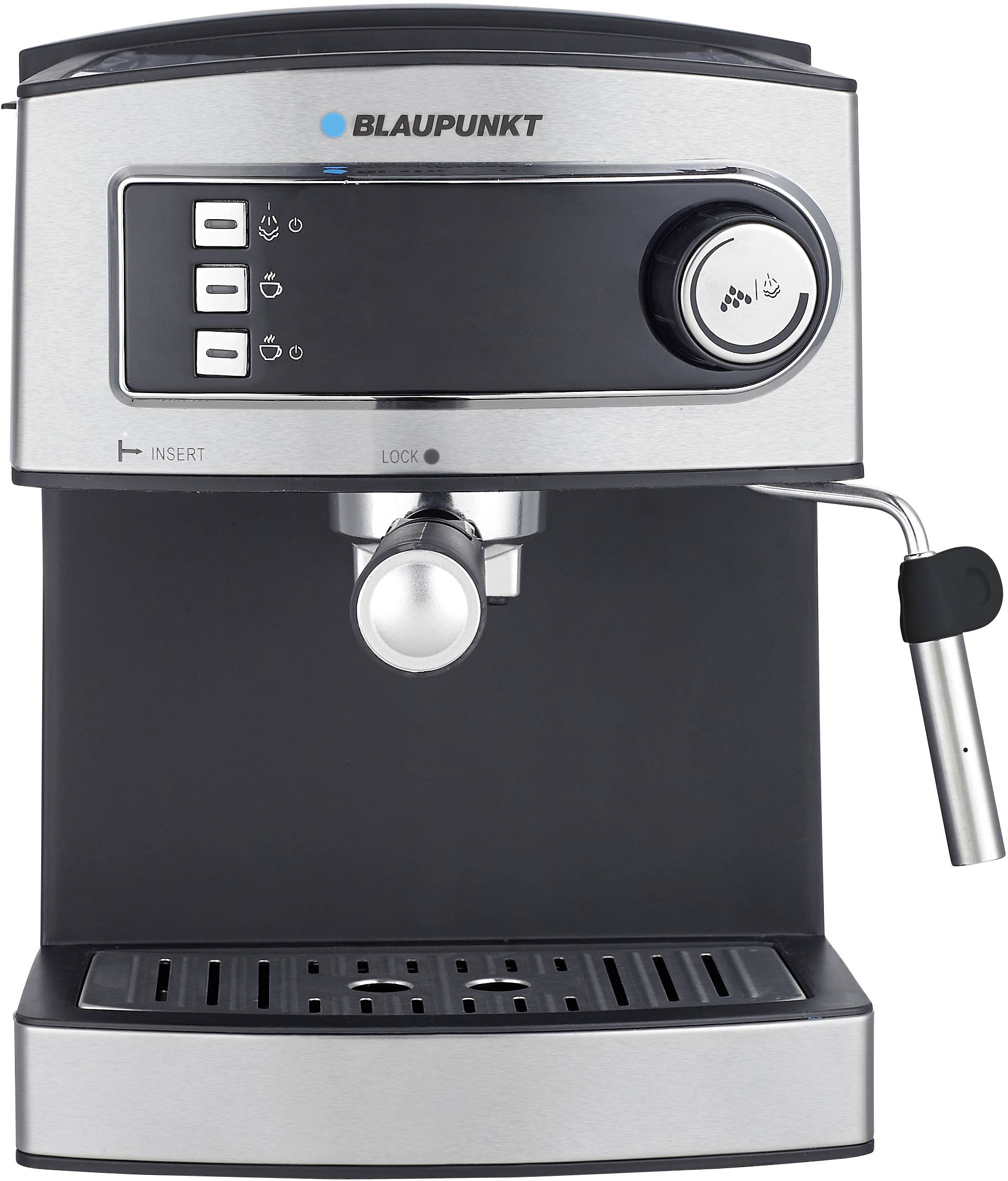 Blaupunkt CMP301 Cafetière noir,argent avec système de percolation à haute pression, avec embout de mousseur à lait