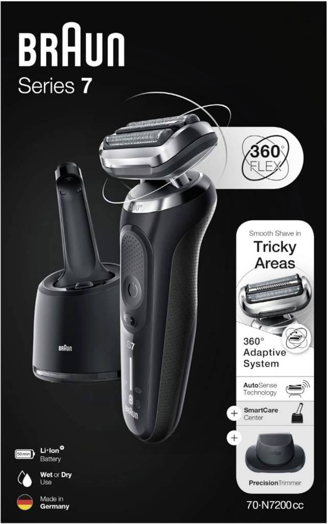 Braun 70-N7200cc Rasoir à grilles noir