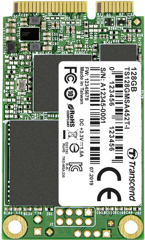 Transcend MSA452T-I 128 GB SSD mSATA interne SATA 6 Gb/s TS128GMSA452T-I