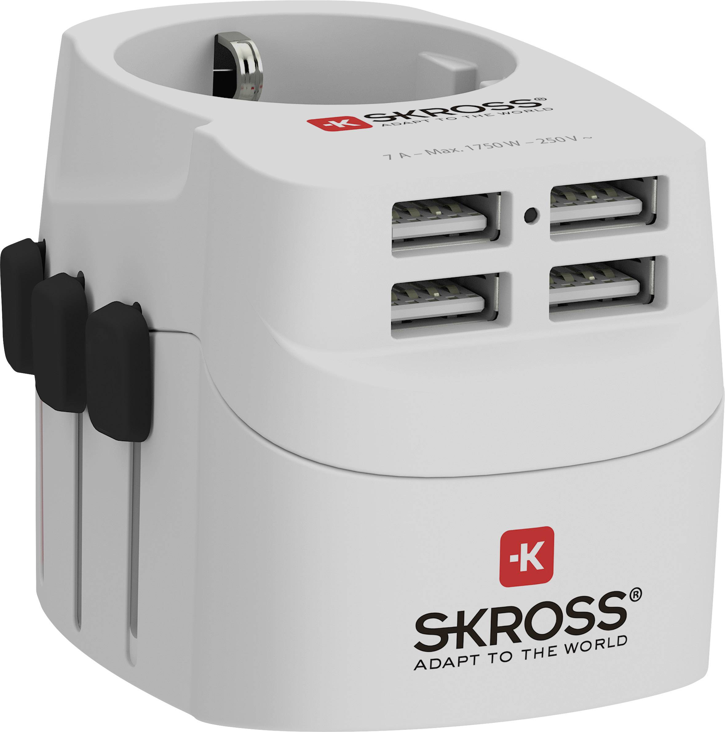 Skross 1302461 Adaptateur de voyage PRO Light USB (4xA)