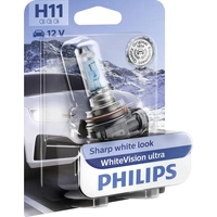Philips Automotive 12362WVUB1 Ampoule halogène WhiteVision Ultra H11 55 W 12 V Philips Automotive 12362WVUB1 Ampoule halogène WhiteVision Ultra H11 55 W 12 V
