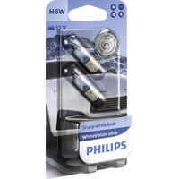 Philips Automotive 12036WVUB2 Ampoule de signalisation WhiteVision Ultra H6W 6 W 12 V Philips Automotive 12036WVUB2 Ampoule de signalisation WhiteVision Ultra H6W 6 W 12 V