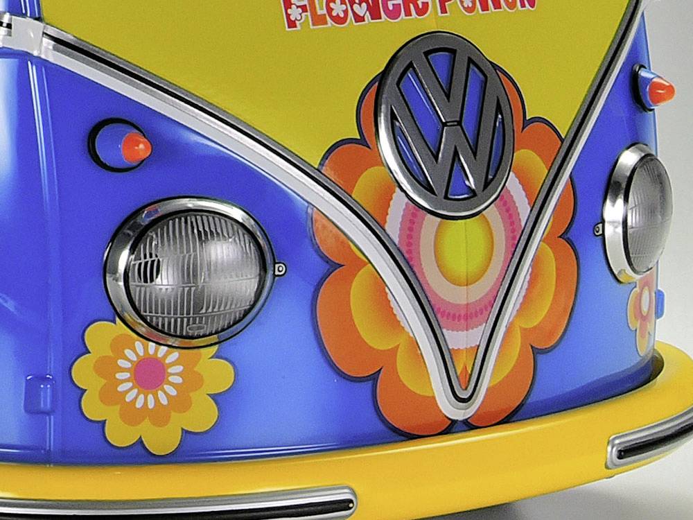 Tamiya 1:10 RC VW Bus Type 2 T1 Flower Power 1:10 Auto RC électrique Voiture de tourisme