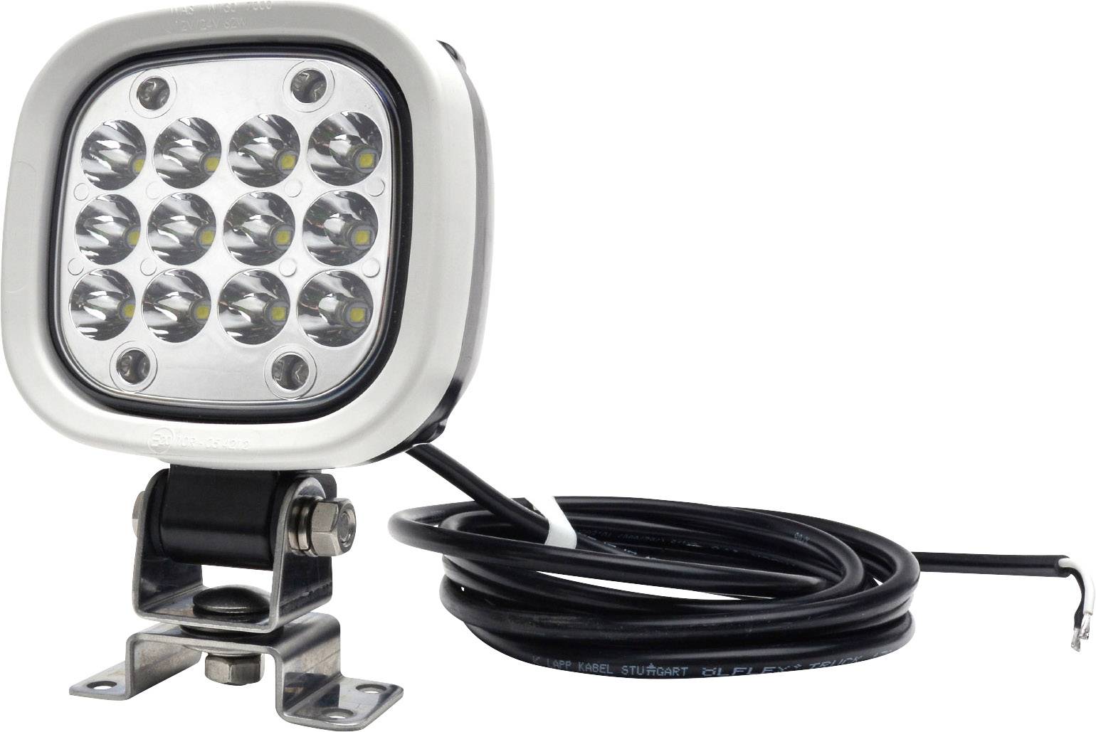 WAS Projecteur de travail 12 V, 24 V, 70 V W167 6000 Spot 1164 éclairage à large spectre (l x H x P) 110 x 166 x 46 mm 6000 lm