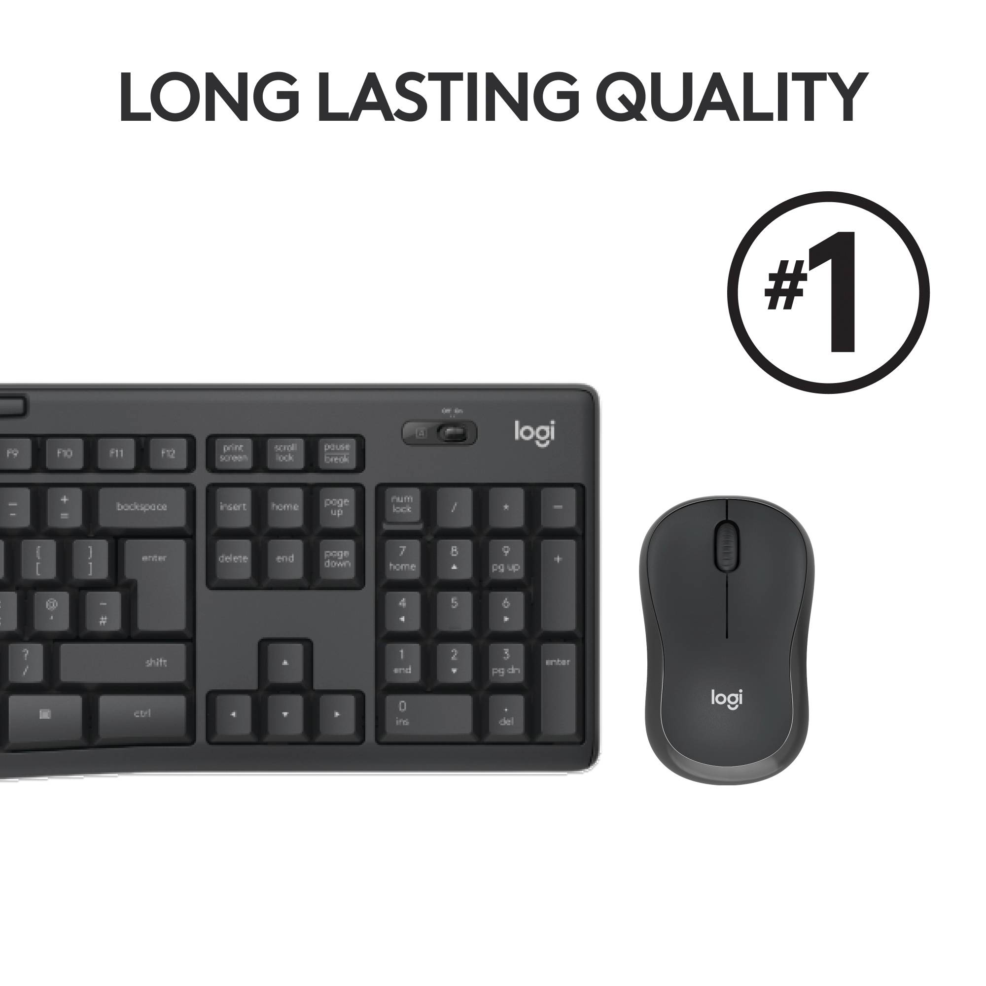 Logitech MK295 sans fil Kit souris + clavier allemand, QWERTZ graphite