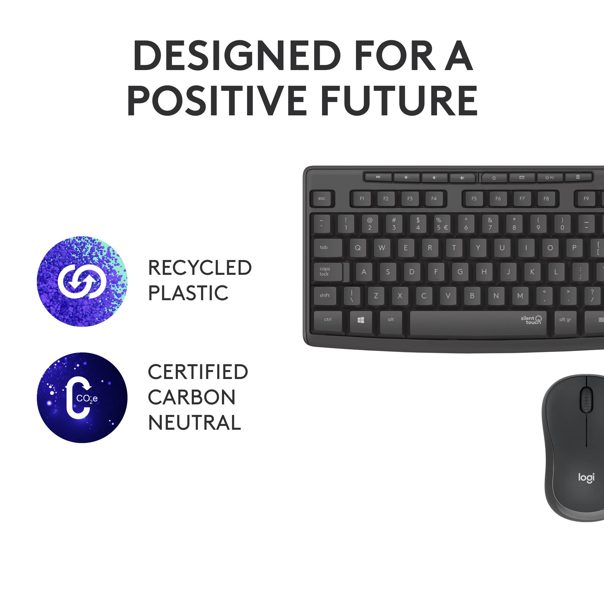 Logitech MK295 sans fil Kit souris + clavier allemand, QWERTZ graphite