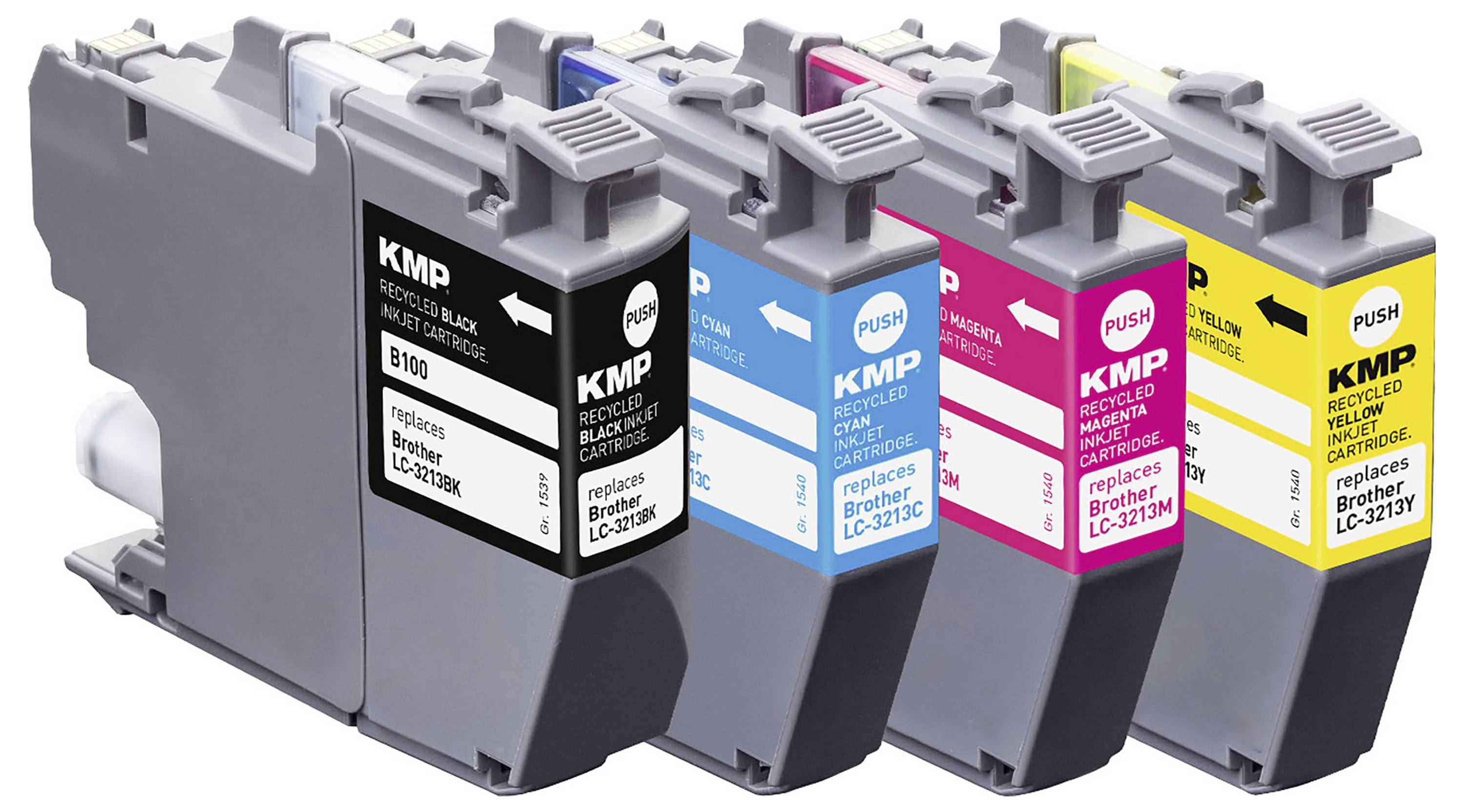 KMP Encre remplace Brother LC-3213BK, LC-3213C, LC-3213M, LC-3213Y compatible pack bundle couleur B101V 1539,4005