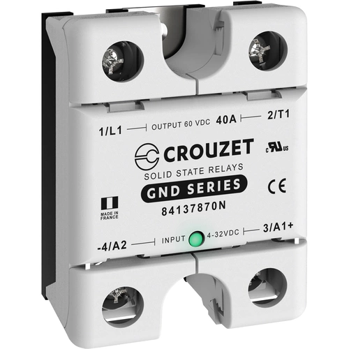 Crouzet Relais à semi-conducteurs 84137870N 40 A Tension de contact (max.): 60 V/AC commutation courant continu 1 pc(s) Crouzet Relais à semi-conducteurs 84137870N 40 A Tension de contact (max.): 60 V/AC commutation courant continu 1 pc(s)