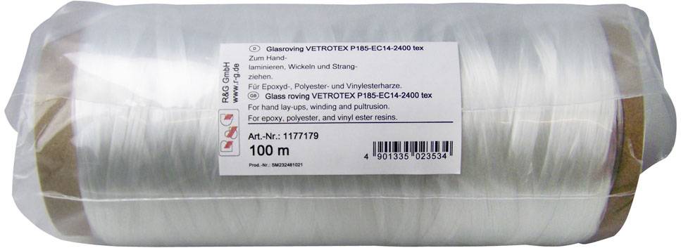 Rouleau de tissu de verre en roving pour résines époxy, polyester et vinylester, long de 100 m, pour stratification, enroulement et pultrusion.