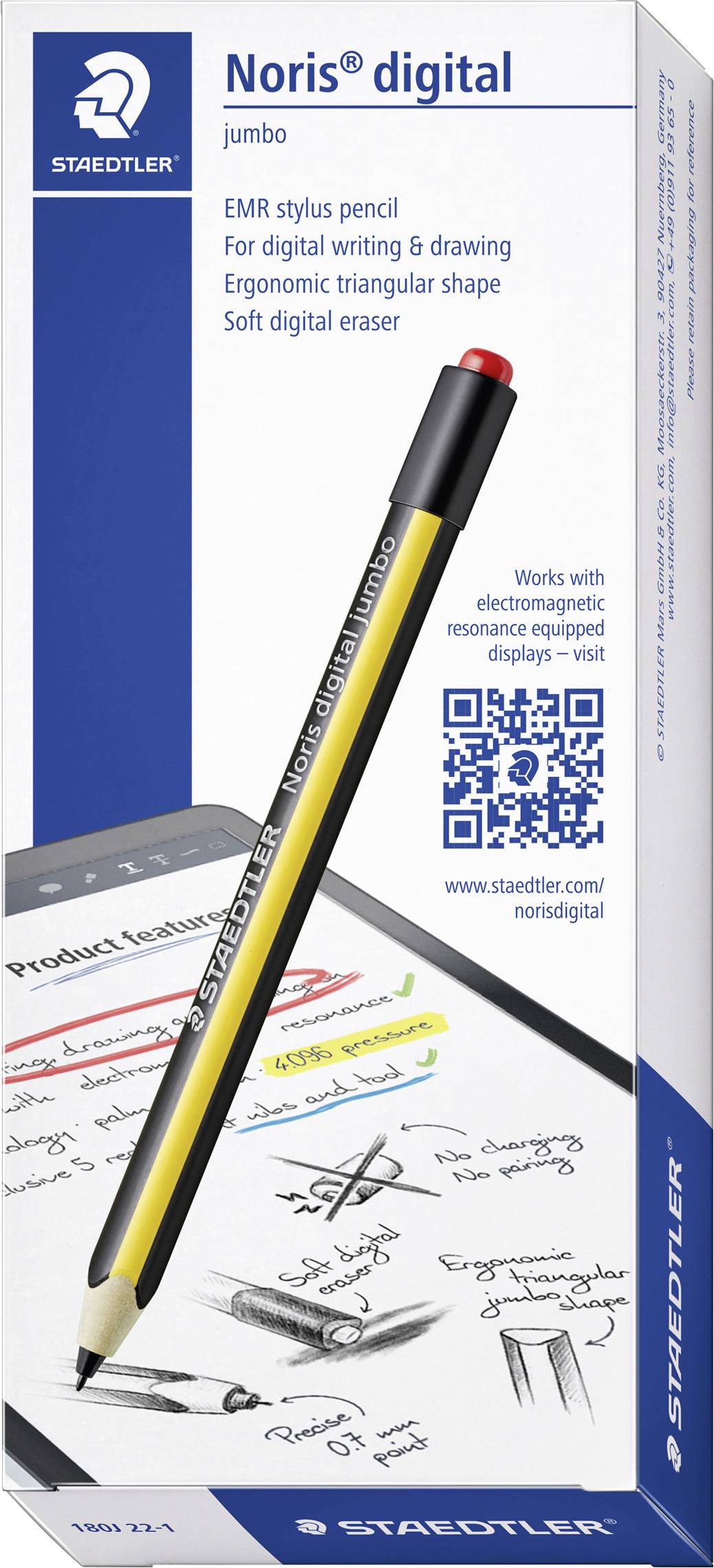 Staedtler Noris® digital jumbo Stylo numérique noir/jaune