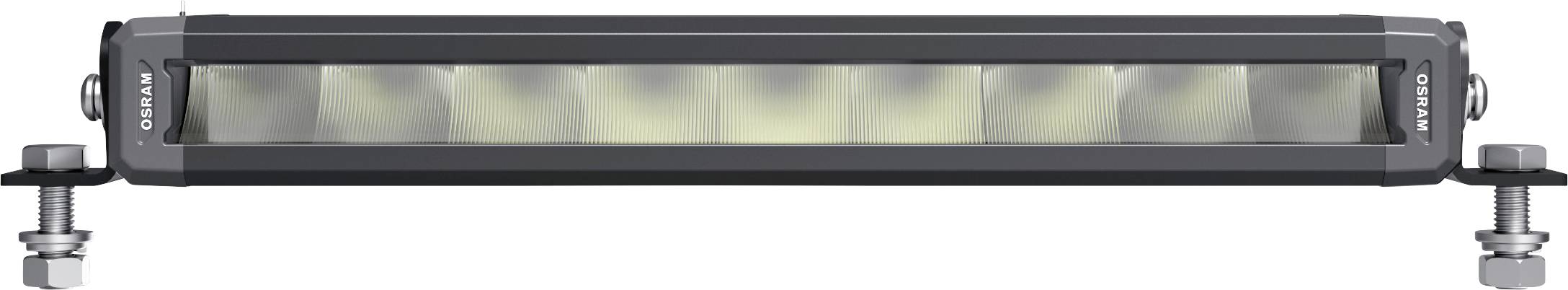 Barre lumineuse à LED dans un boîtier rectangulaire avec huit cellules lumineuses visibles et supports de montage latéraux pour la fixation.