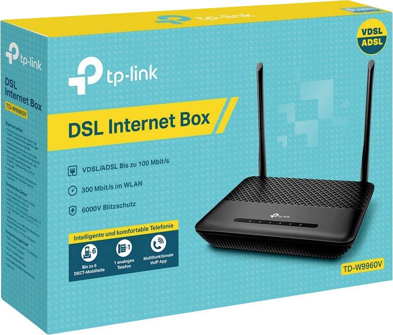 Routeur Wi-Fi TP-LINK TD-W9960v(DE) Modem intégré: VDSL, ADSL 2.4 GHz 300 MBit/s