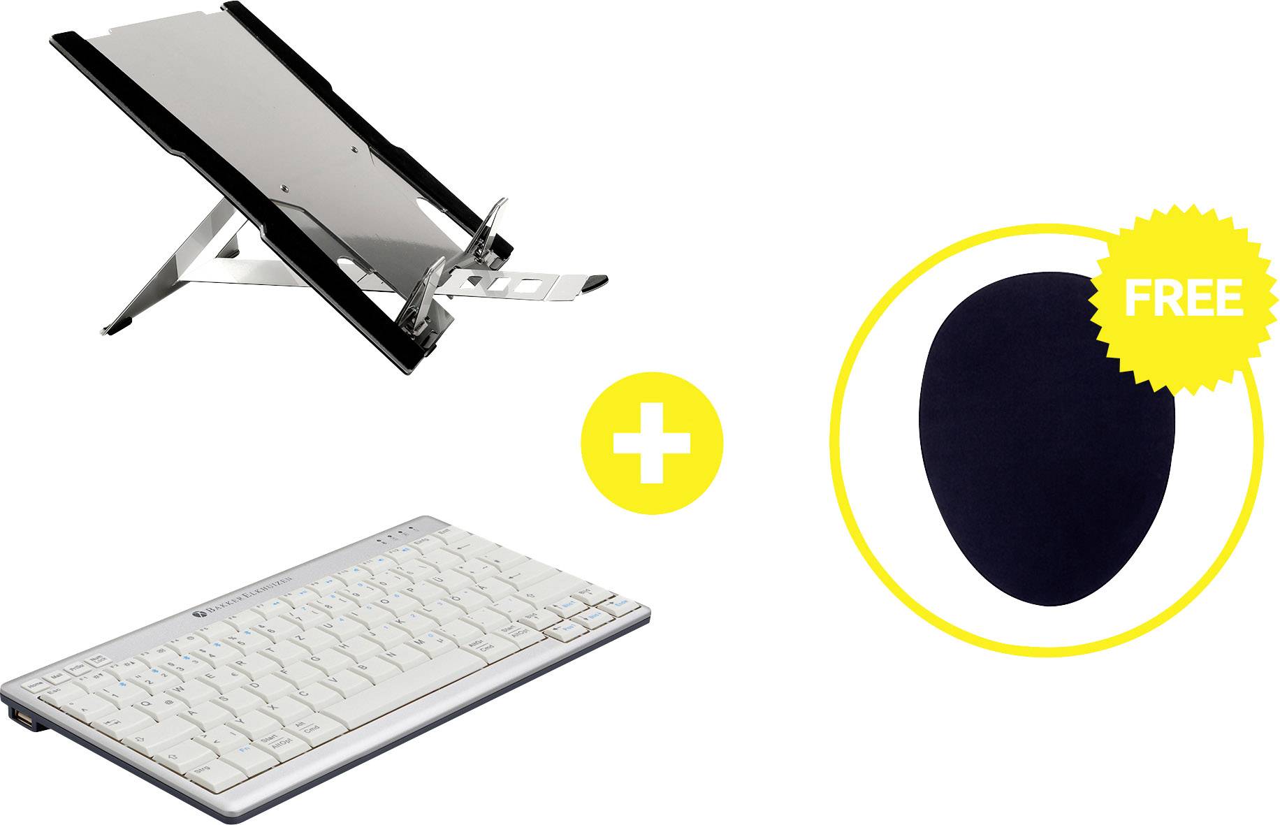 BakkerElkhuizen Homeworking Box Professional DE Set pour le télétravail noir,argent