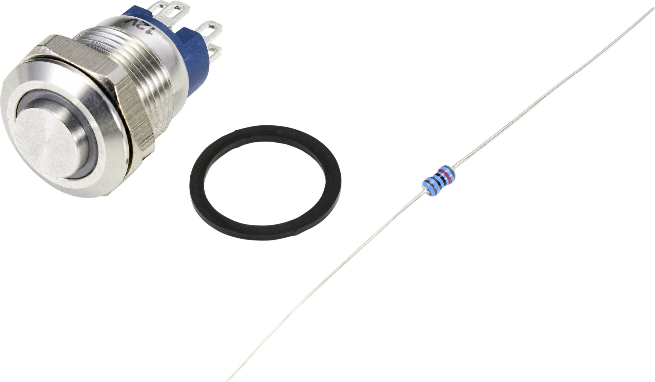 TRU COMPONENTS TC-9219012 Bouton-poussoir 48 V/AC 2 A 1 x Off/(On) à rappel RVB IP67 1 pc(s)