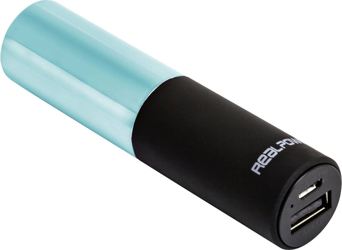 RealPower PB-Lipstick Powerbank (batterie supplémentaire) 2500 mAh Li-Ion vert