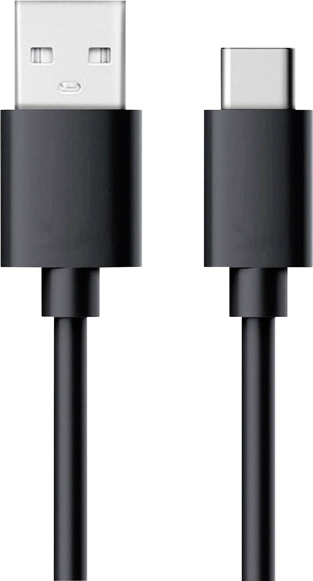 RealPower Câble USB USB 2.0 USB-A mâle, USB-C® mâle 0.60 m noir 255650