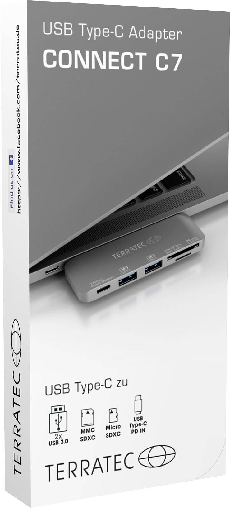 Terratec Station d'accueil USB-C® CONNECT C7 Convient pour les marques: universel