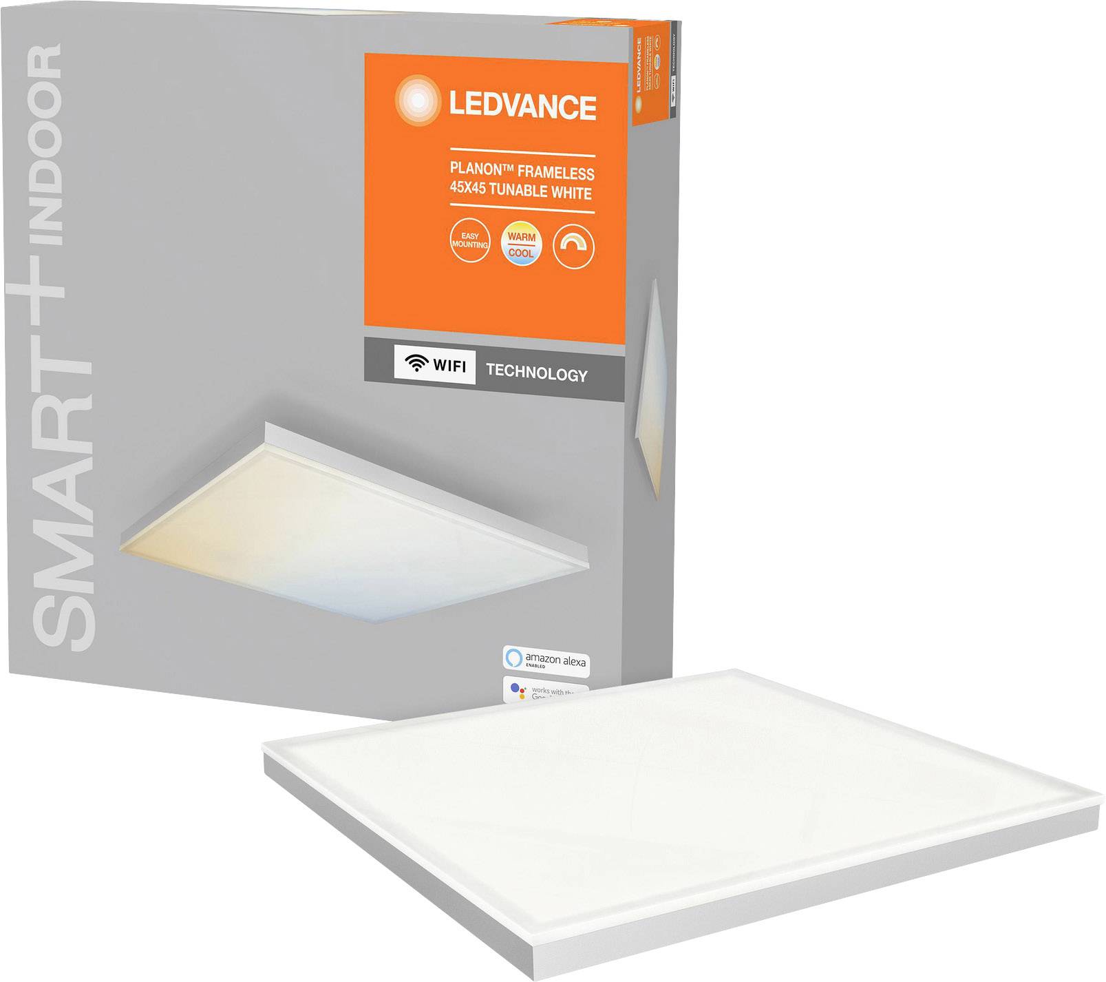 LEDVANCE SMART+ TUNABLE WHITE 450X450 4058075484375 Plafonnier LED blanc 28 W blanc chaud, blanc naturel, blanc froid commandable