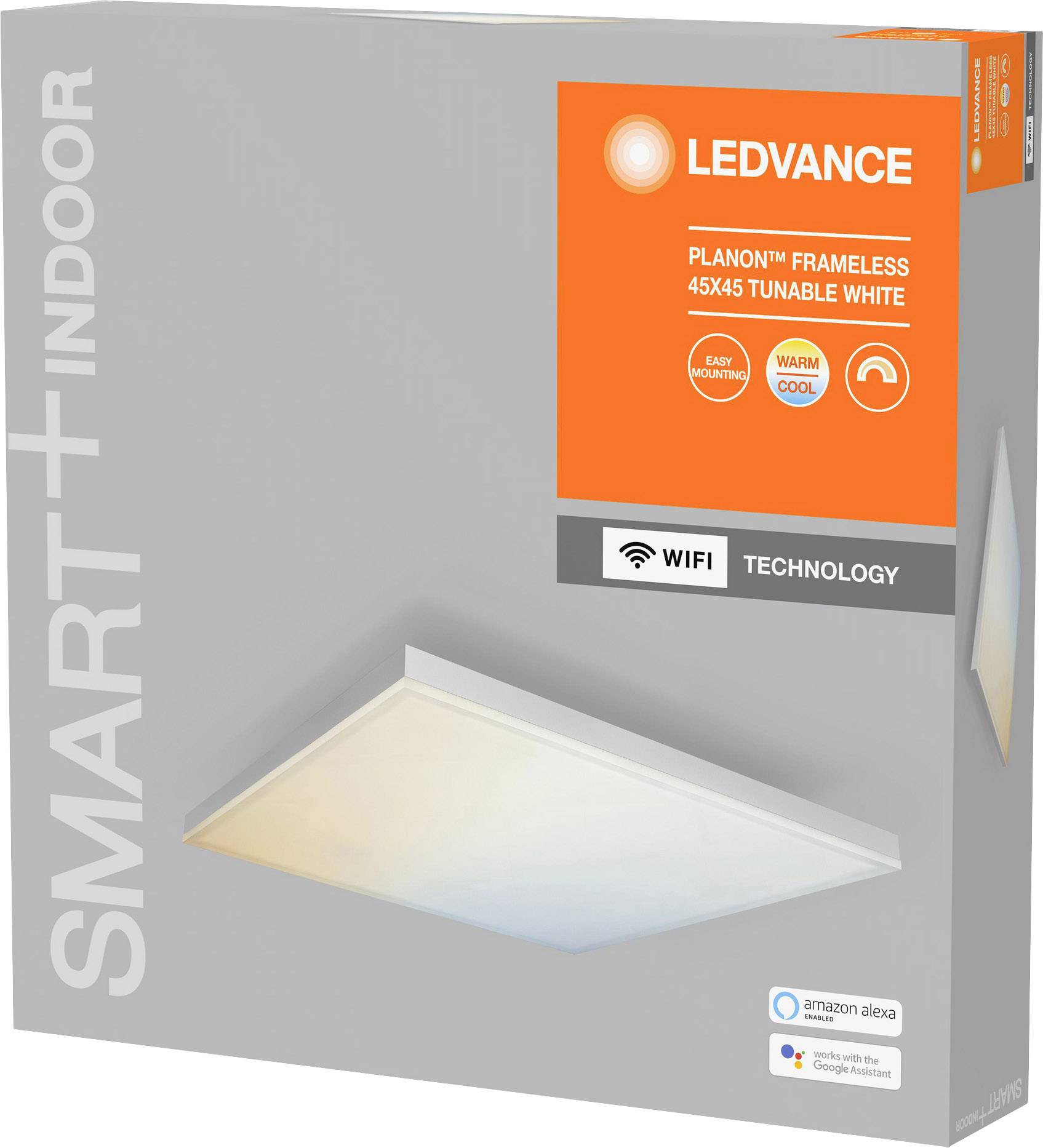 LEDVANCE SMART+ TUNABLE WHITE 450X450 4058075484375 Plafonnier LED blanc 28 W blanc chaud, blanc naturel, blanc froid commandable