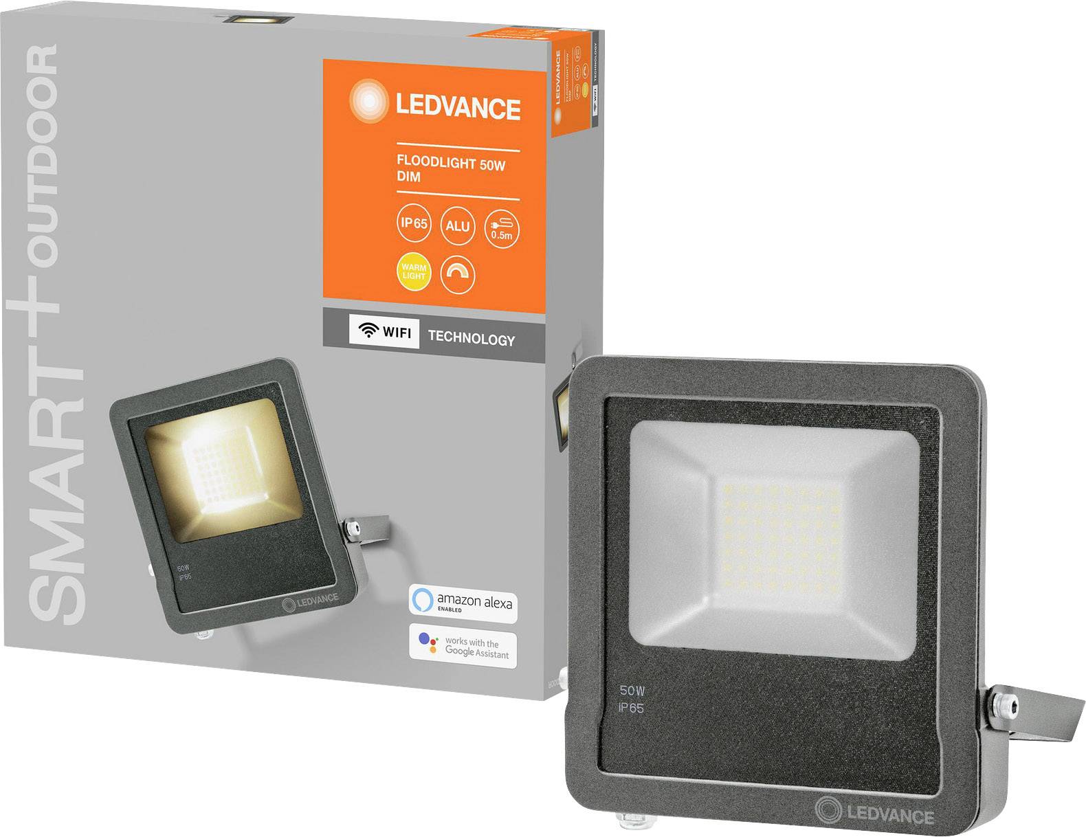 LEDVANCE SMART+ DIMMABLE 50 W 4058075474666 Projecteur LED extérieur 50 W Couleur d'éclairage (ampoule LED): blanc chaud
