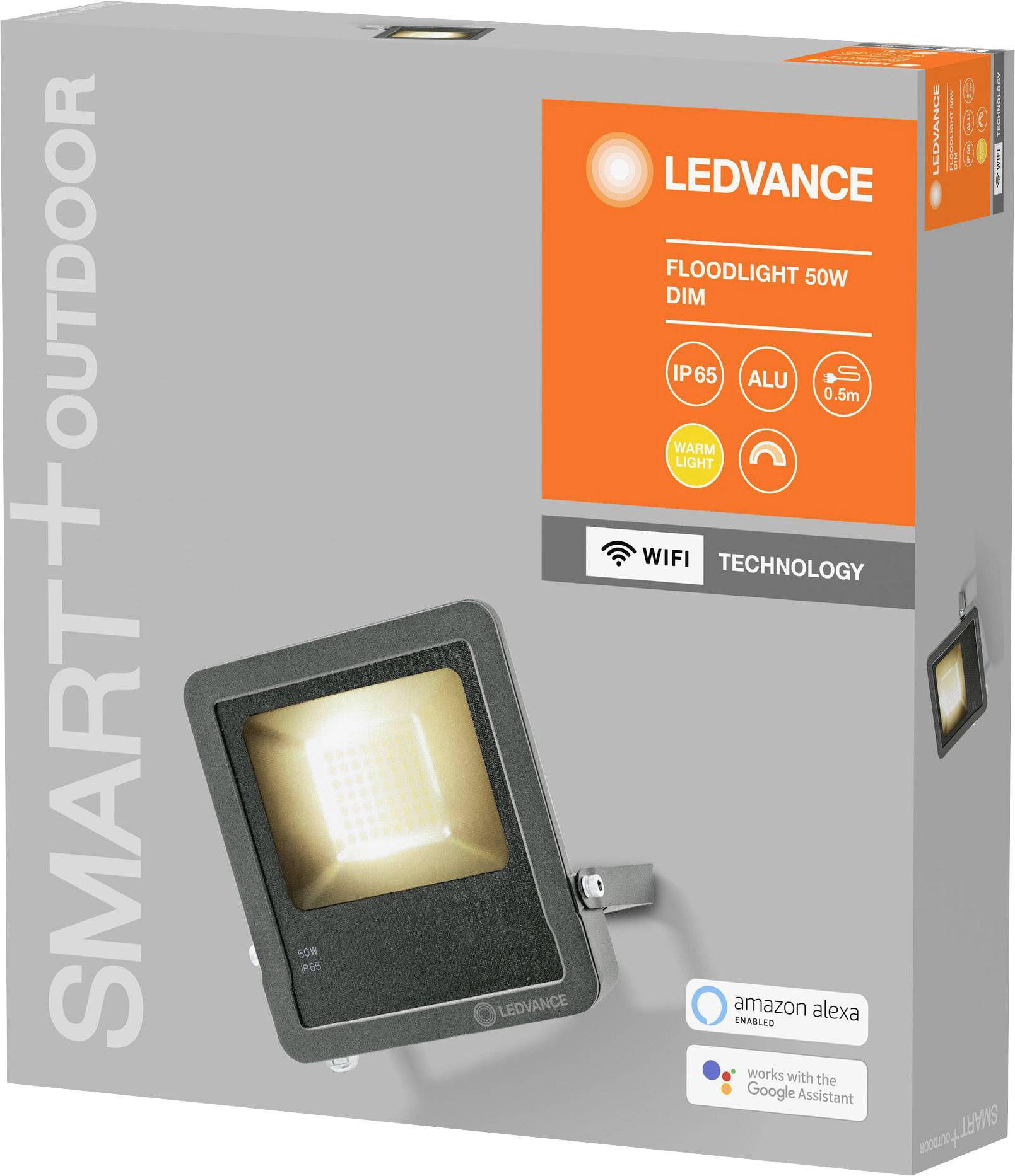LEDVANCE SMART+ DIMMABLE 50 W 4058075474666 Projecteur LED extérieur 50 W Couleur d'éclairage (ampoule LED): blanc chaud