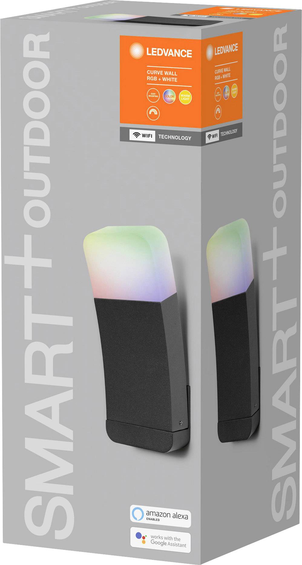 LEDVANCE SMART+ CURVE MULTICOLOR DG 4058075478336 Applique LED extérieure 9 W gris foncé, blanc