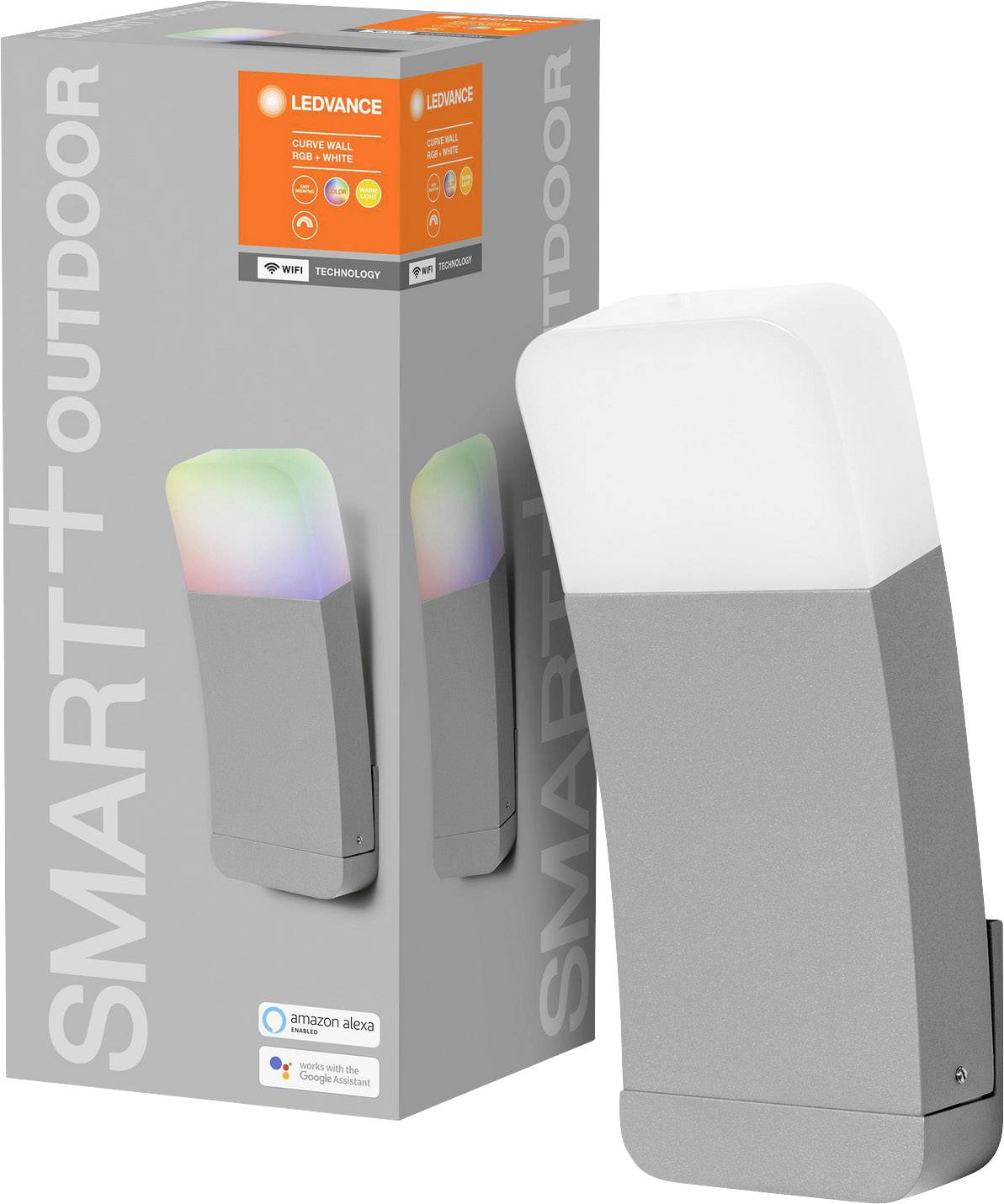 LEDVANCE SMART+ CURVE MULTICOLOR SI 4058075478350 Applique LED extérieure 9 W gris clair, blanc