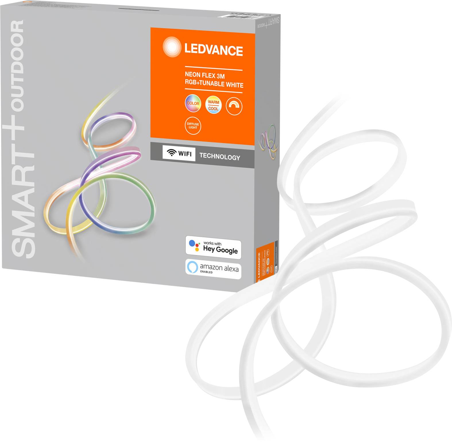 LEDVANCE SMART+ FLEX MULTICOLOR 3M 4058075504783 Ruban LED (Base) avec connecteur mâle 230 V 3 m RVBB