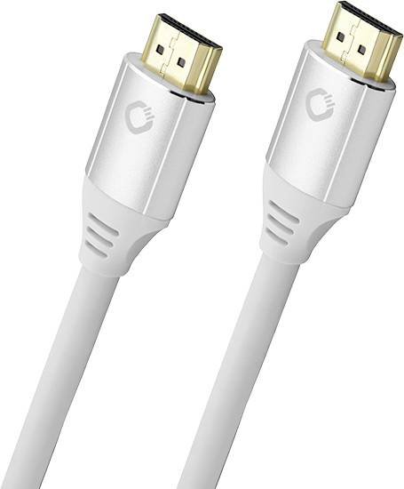 Câble de raccordement Oehlbach HDMI Fiche mâle HDMI-A, Fiche mâle HDMI-A 2.00 m blanc D1C92491 8K UHD Câble HDMI